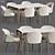 Elegant Modern Dining Set 122 3D model small image 1