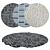 Versatile Set of 6 Round Rugs 3D model small image 1