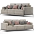 Modern Comfort Three-Seater Sofa 3D model small image 1