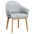 Erdee Carver Dining Chair: Stylish & Comfortable 3D model small image 1