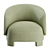 Taru Armchair: Stylish Fabric Easy Chair 3D model small image 6