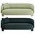 Taru 3-Seater Sofa: Modern Elegance 3D model small image 6