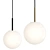 Modern TR Shiny Bulb Pendant 3D model small image 1