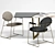 Elegant Baxter Dining Set 3D model small image 2