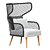 Elegant Emma Bergere Armchair 3D model small image 1