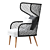 Elegant Emma Bergere Armchair 3D model small image 3