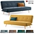 Vias Velvet Sofa Collection 3D model small image 1