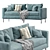 Modern Livingdivani Sofa Box: Stylish and Versatile 3D model small image 1