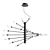 Elegant Lightstar Ragno Chandelier 3D model small image 1