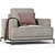 Title: Elegant Comfort: Modern One-Seater Sofa 3D model small image 2