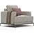 Title: Elegant Comfort: Modern One-Seater Sofa 3D model small image 3