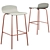 Syrus Grey Copper Bar Stools - Set of 2 3D model small image 1