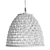 Natural Rattan Dome Pendant 3D model small image 6