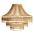 Tulane Abaca-Wrapped Tiered Chandelier 3D model small image 1