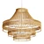 Tulane Abaca-Wrapped Tiered Chandelier 3D model small image 3