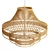 Tulane Abaca-Wrapped Tiered Chandelier 3D model small image 4