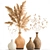 African-inspired Dry Reed Bouquet 3D model small image 1