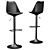 Zadie Adjustable Bar Stools: Sleek and Stylish! 3D model small image 2