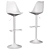 Zadie Adjustable Bar Stools: Sleek and Stylish! 3D model small image 3