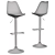 Zadie Adjustable Bar Stools: Sleek and Stylish! 3D model small image 4