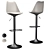 Zadie Adjustable Bar Stools: Sleek and Stylish! 3D model small image 5