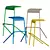 Title: Alodia Stool: Sleek, Stackable, and Stylish 3D model small image 1