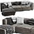 Modern Boconcept Sofa: 2015 Edition 3D model small image 1