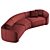 Elegant Pierre Sectional Sofa 3D model small image 6