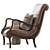 Vintage ESSE Mantellassi 1926 Accent Chair 3D model small image 4