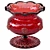 Vintage Salviati Murano Red Glass Bowl 3D model small image 2