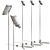 Sleek Vision Floor Lamp 3D model small image 2