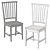 Village Wood Dining Chair, Crate and Barrel 3D model small image 3