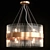 Bronze Metal and Glass Chandelier 3D model small image 1