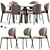 Elegant Elisa Wingback Dining Chair 3D model small image 1