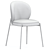 Elegant Elisa Wingback Dining Chair 3D model small image 2