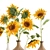 Sunflower Dreams Bouquet 3D model small image 6
