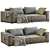 Nordic XYZ Sofa - Modern Scandinavian Style Couch 3D model small image 1