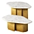 Luxury Ragali Center Table with Marble Top 3D model small image 2