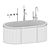 Luxury Italian Cielo Cibele Bath Tub 3D model small image 3