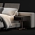 Minimalist Minotti Yang Bed 3D model small image 3