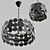 Postmodern Metal Disc Chandelier 3D model small image 2