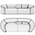 Luxury Rugiano Pierre Sofa 3D model small image 3