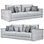 Modern RH Lugano Sofa 3D model small image 5
