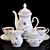 Elegant Mary-Ann Coffee Set 3D model small image 1