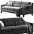 Modern Hyllie Dark Gray Ikea Froslov Sofa 3D model small image 1