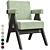Sleek Matteus Dining Chair 3D model small image 2