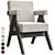 Sleek Matteus Dining Chair 3D model small image 3