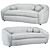 Modern RH SYLVAIN Sofa 3D model small image 5