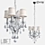 Elegant Glass and Metal Chandelier 3D model small image 1