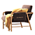 Modern Demarco Lounge Chair 3D model small image 3